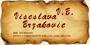 Višeslava Brzaković vizit kartica